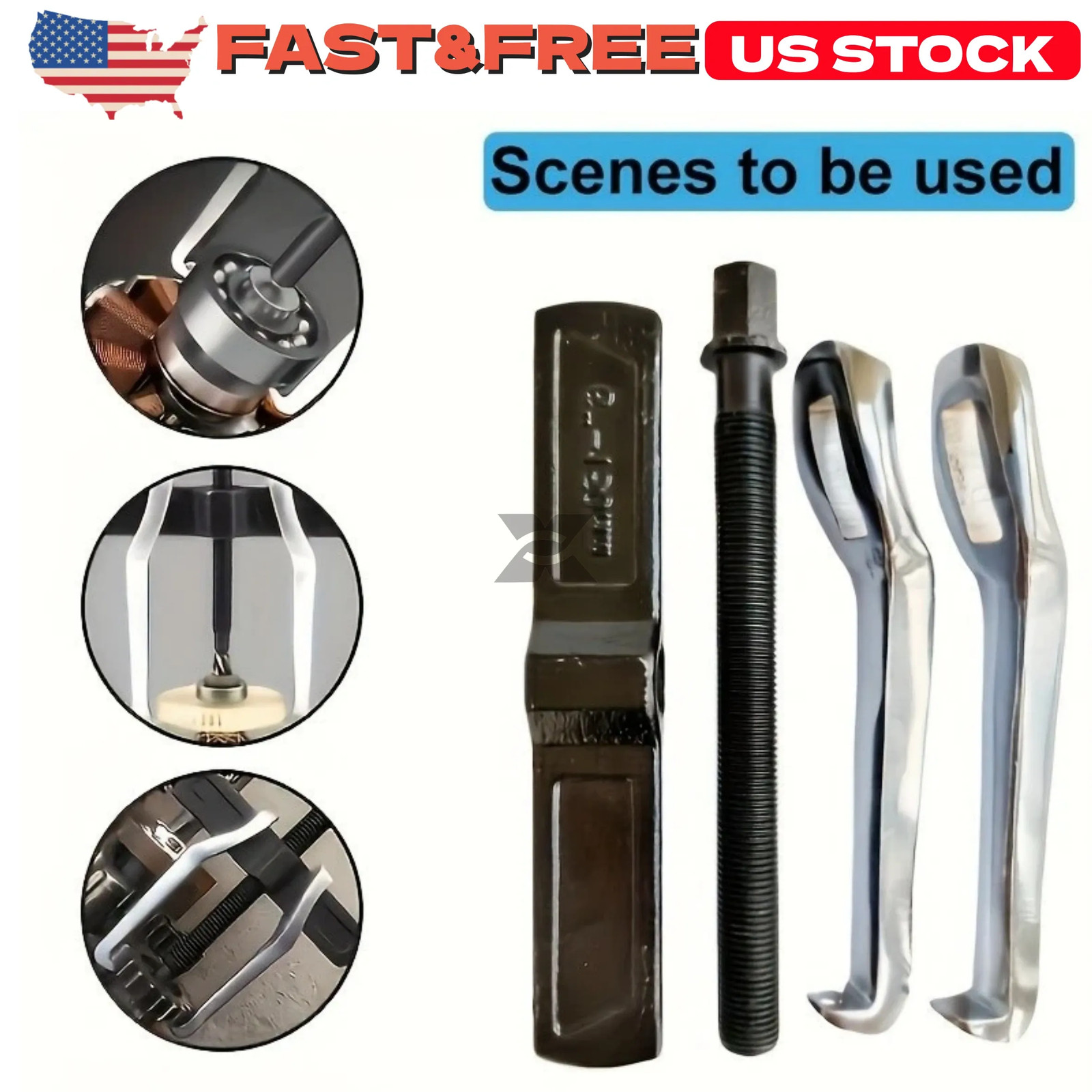 4 in Industrial Two-Jaw Puller Bearing & Gear Removal For Mechanical Repairs US