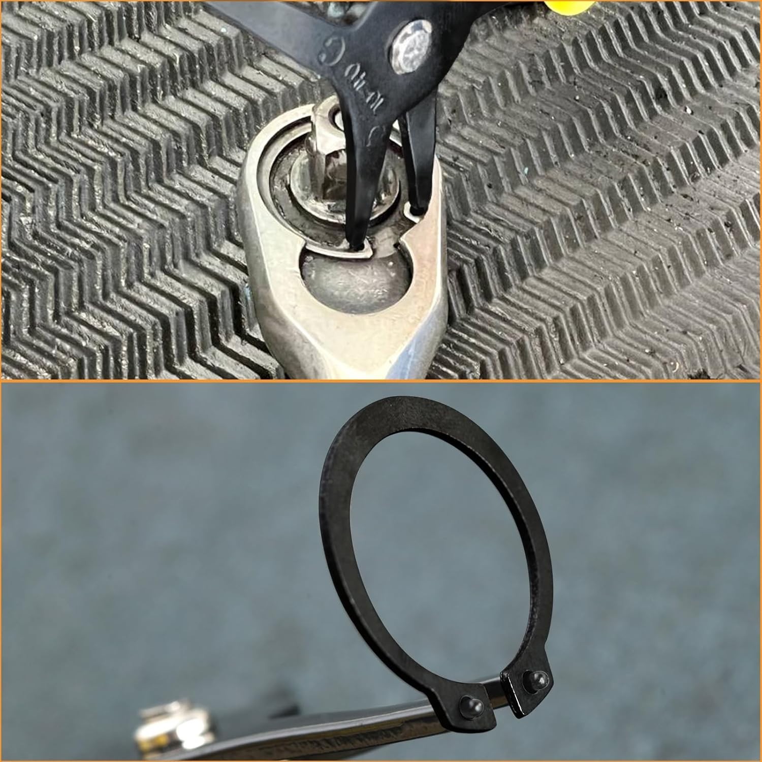 Ergonomic 2 in 1 Circlip Pliers for Effortless Installation: 10-40mm Size