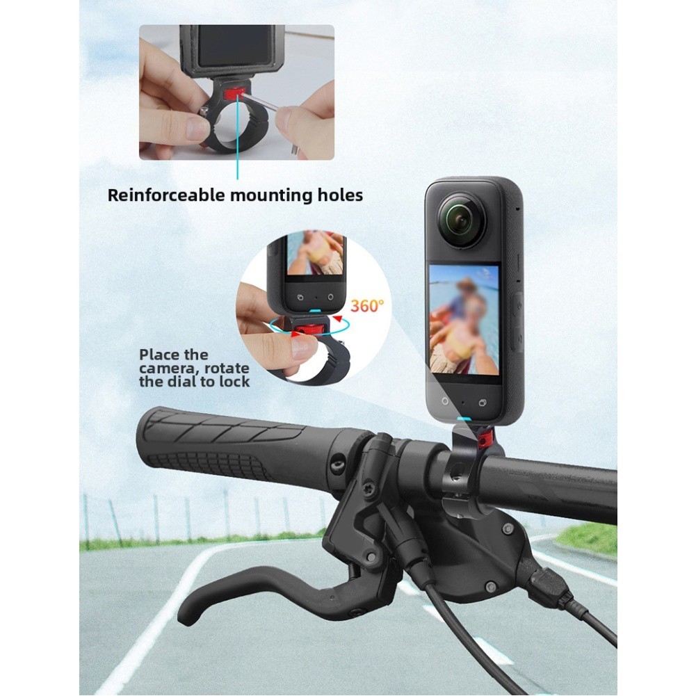 Motorcycle Handlebar Clamp Fits For 2232mm for Pressure Tester and Camera Mount