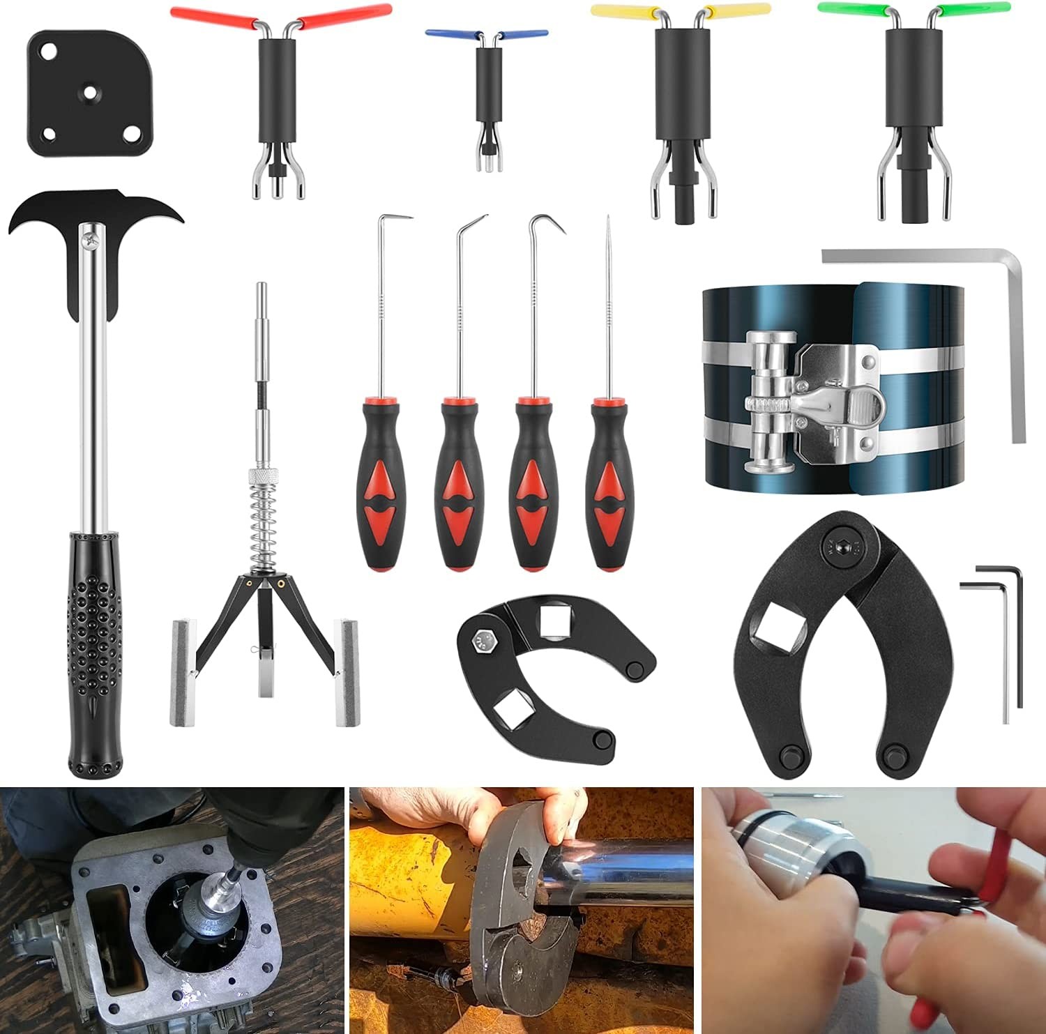 Hydraulic Cylinder Repair Tools Rod Gland Wrench Seal Installer for Skid Steers.
