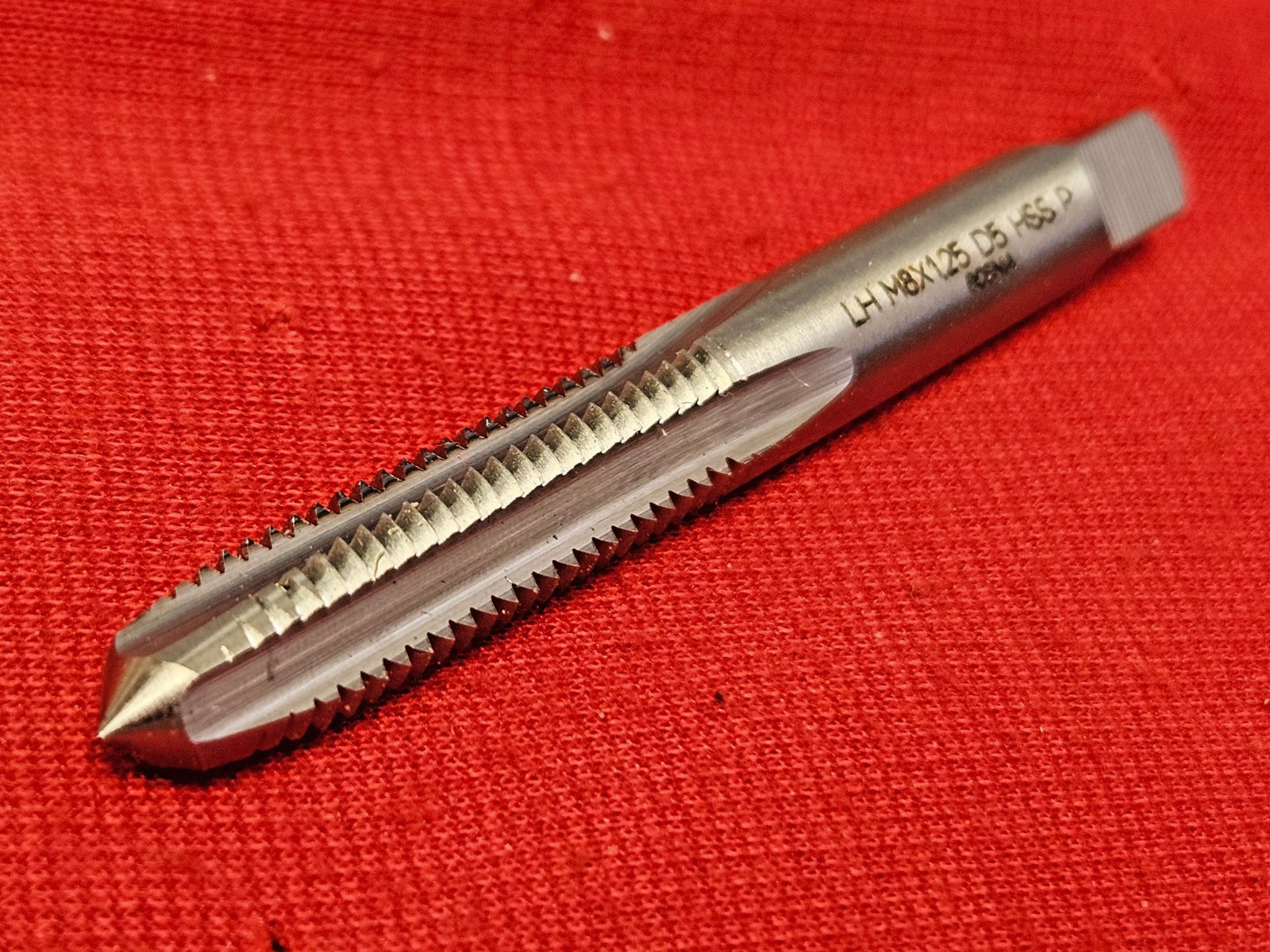 M8 x 1.25 LEFT HAND Plug Hand Tap Alfa HTLM81124 HS 4Flute LH Metric 8MM X 1.25
