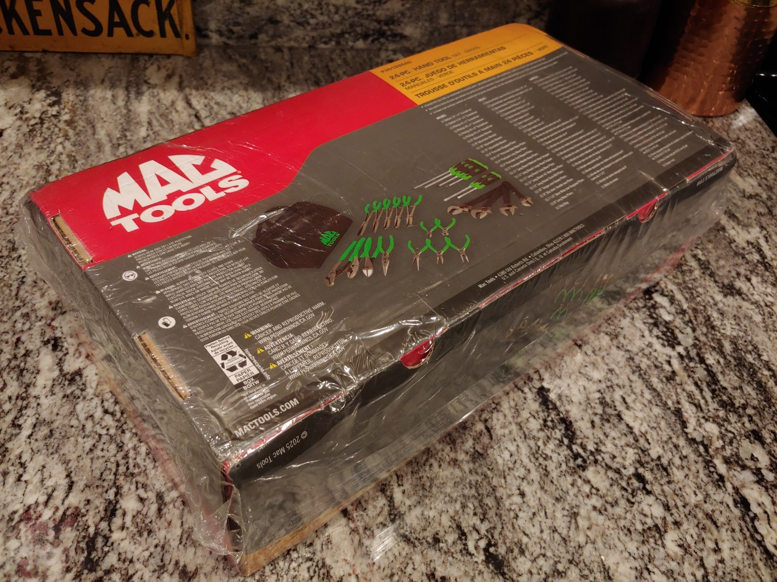Mac Tools 24pc Set – Pliers, Screwdrivers, Adjustable Wrenches – GREEN – SEALED