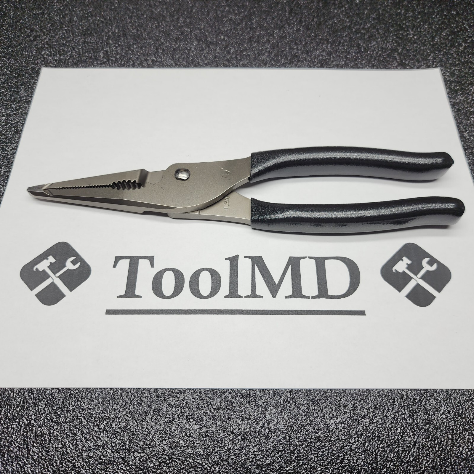 Snap-on Tools USA NEW BLACK 9″ Talon Grip Long Nose Slip Joint Pliers LN47ACF