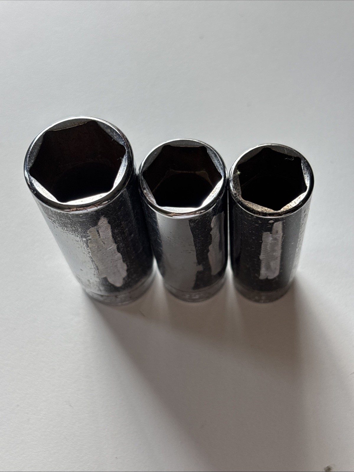 3 Snap-on 3/8″ Drive 6-Pt Deep Socket 3/4” SFS241 5/8” SFS201 9/16” SFS181 🇺🇸