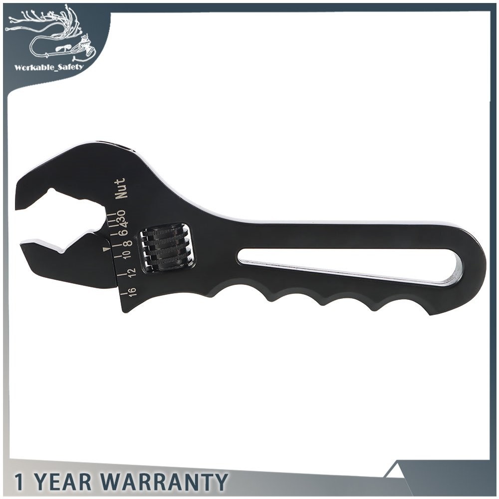 3AN-16AN Black Adjustable Wrench Aluminum Tool Spanner for Hose End Fitting