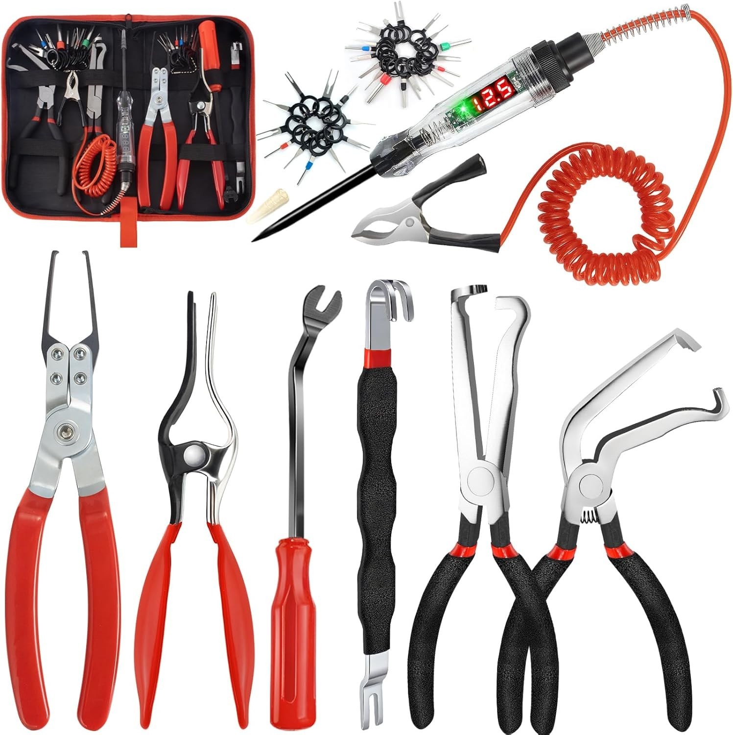 9-Piece High-Carbon Steel Automotive Disconnect Pliers Kit for Efficient Repairs