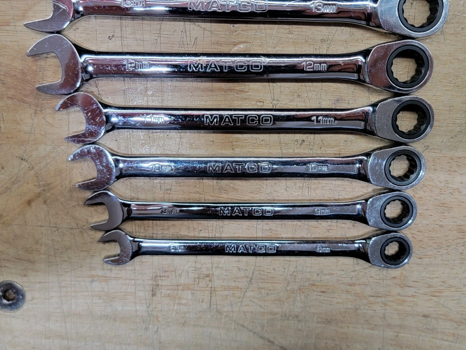 MATCO TOOLS RATCHETING WRENCH SET 12PC 8mm – 19mm 7GRC8M2 – 7GRC19M2 METRIC