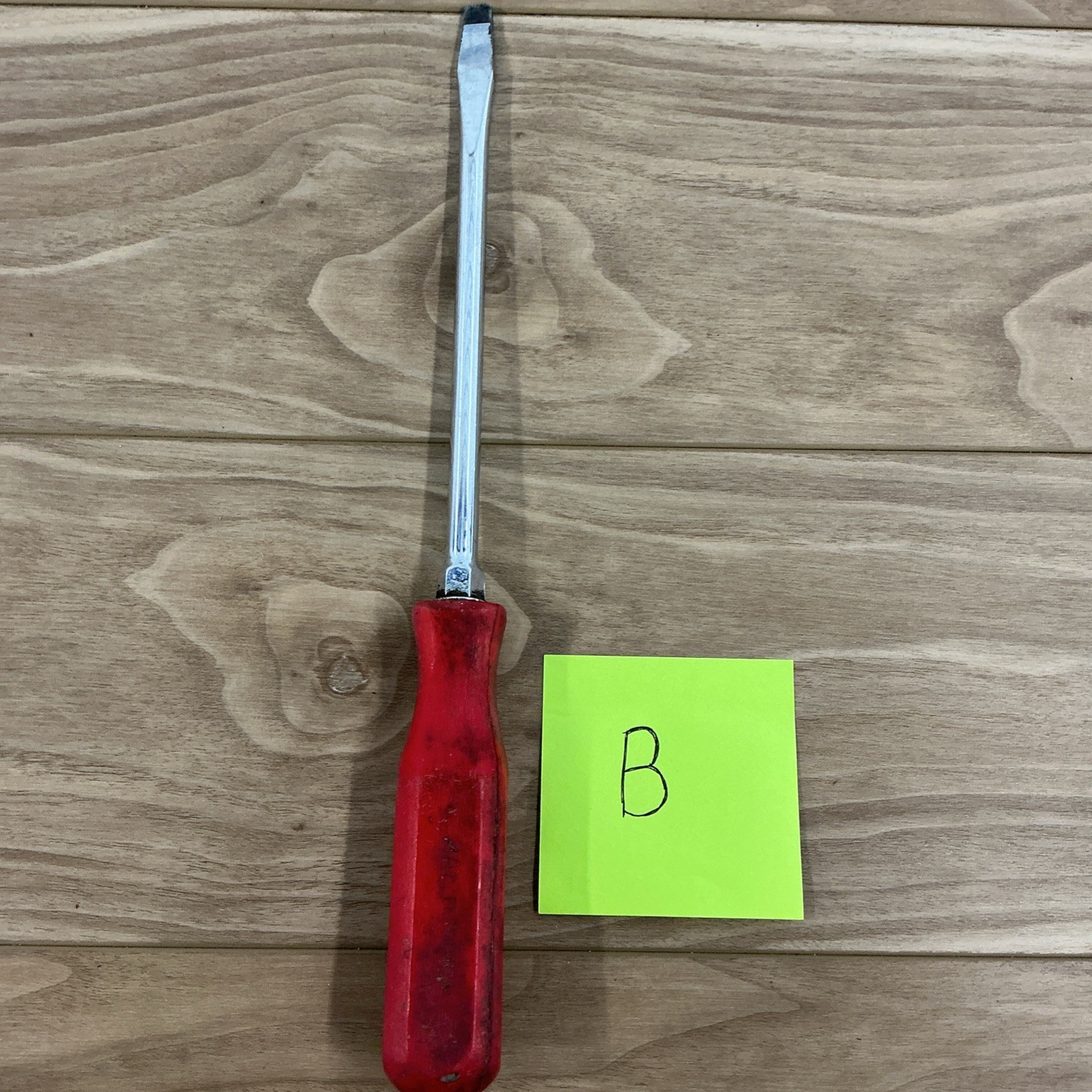 MAC TOOL PKRB8AR Flat Tip Screwdriver with Red Handle 13.5″ Long