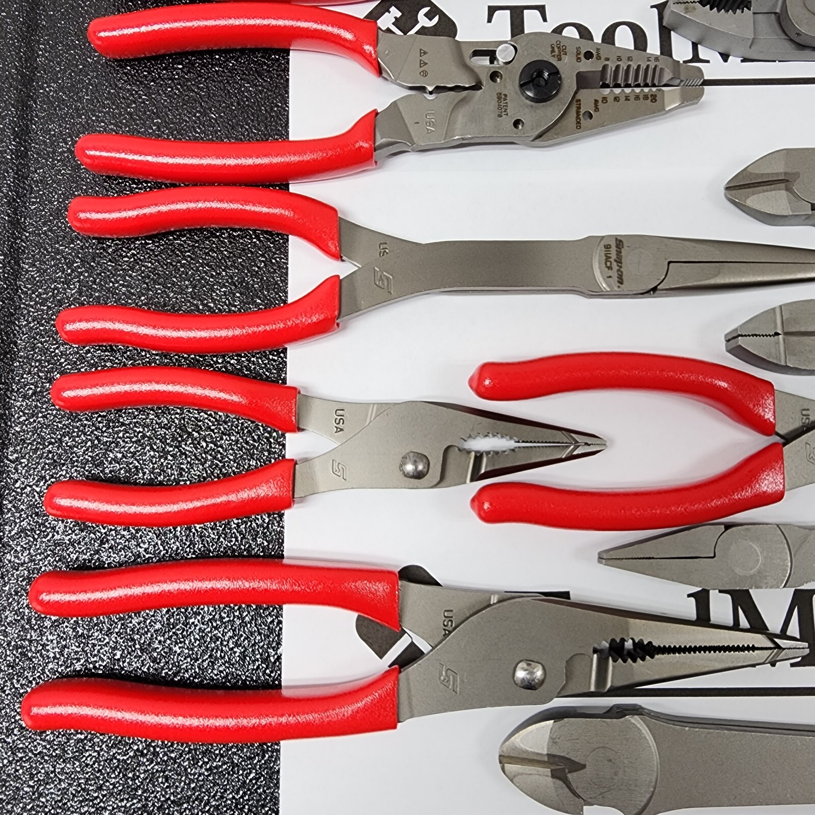Snap-on Tools USA NEW 15pc RED Master Plier/Cutter/Stripper Set LN46ACF + MORE