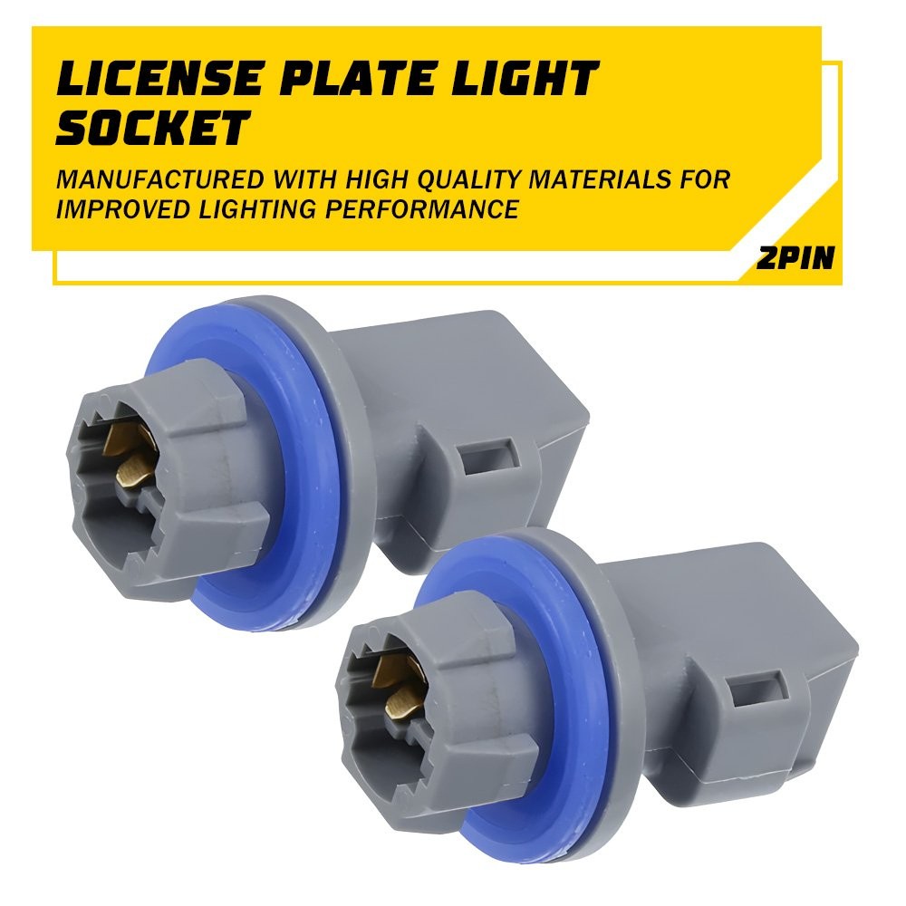 Pack of 2 For Ford 2004-2021 F150 License Plate Light Socket Wiring Plug Holder