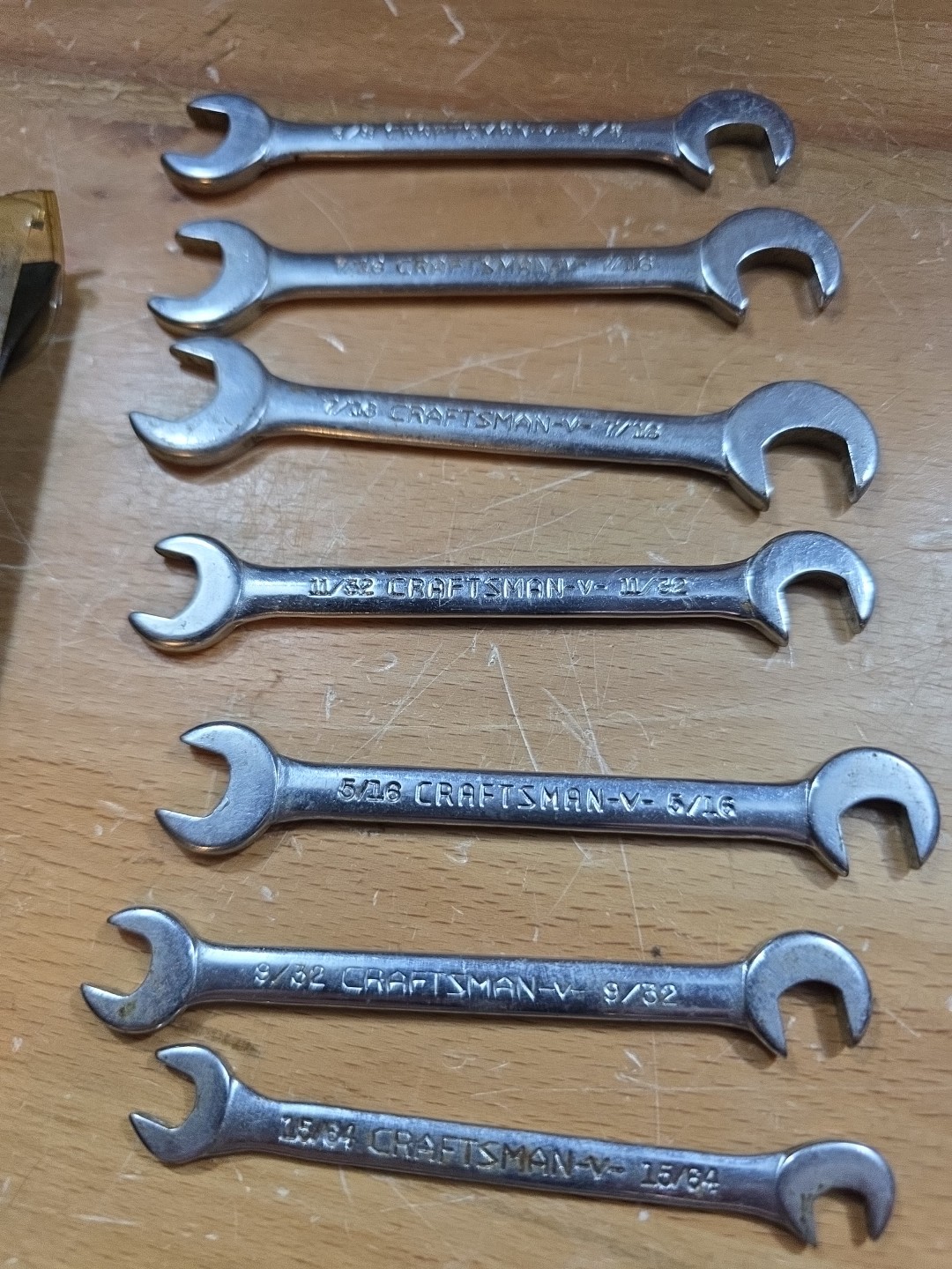 Sears Craftsman Tools USA 8 Piece Open-End 4 Way Offset Ignition Wrench Set 4306
