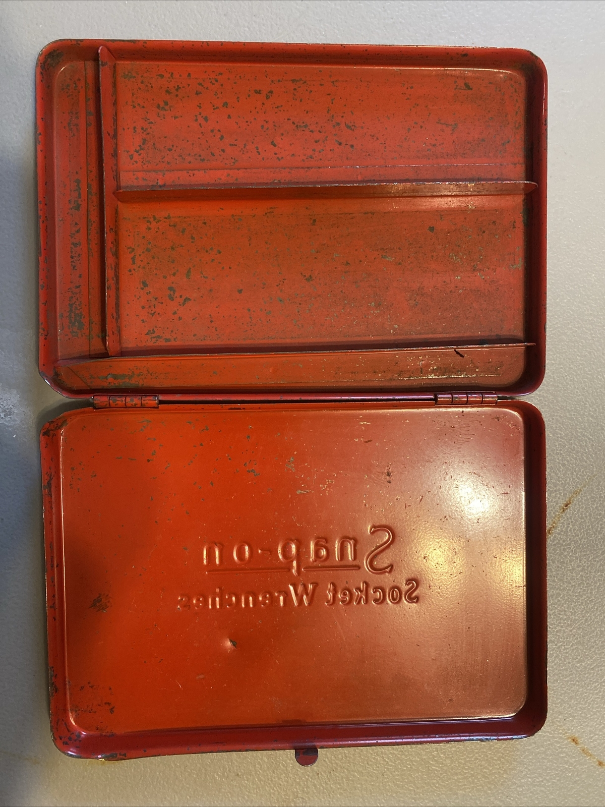 Snap-on#KRA275-Small, 8”x5-1/2×1”-Metal Tool Box (Box Only No Tools)-USA-Vintage