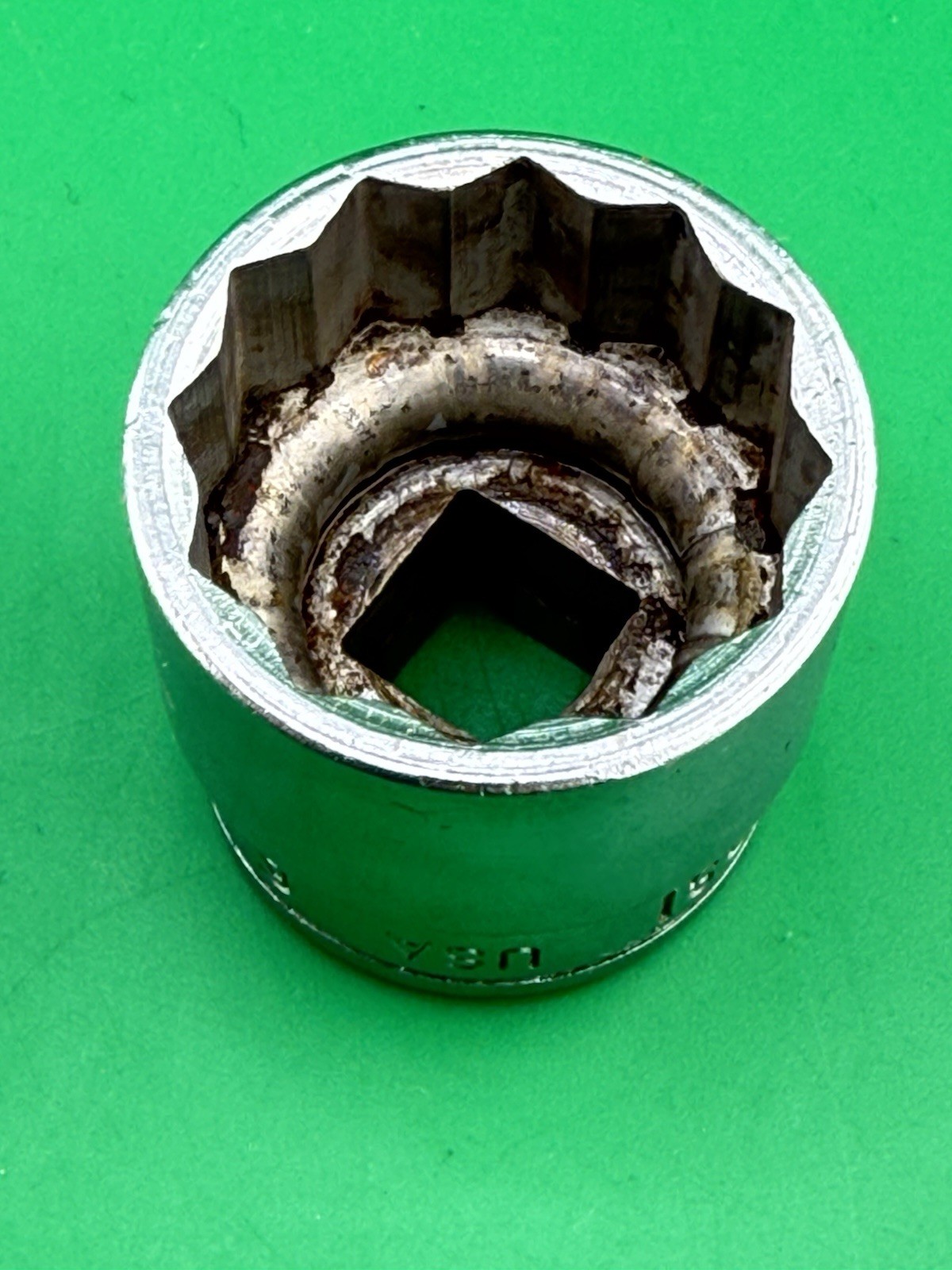 Vintage Snap on Tools 7/8″ Socket 3/8″ Drive 12 Point F-281 USA Year 1956