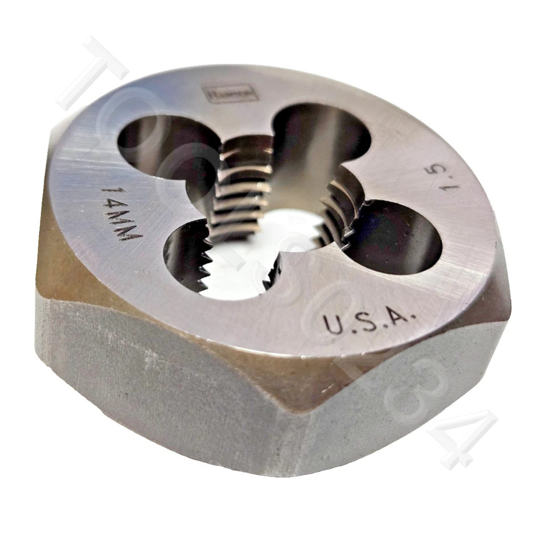 M14 X 1.5 Irwin Hex Die 6950 ZR Metric 1.4″ Hex Rethd Die 14MM Carbon Steel