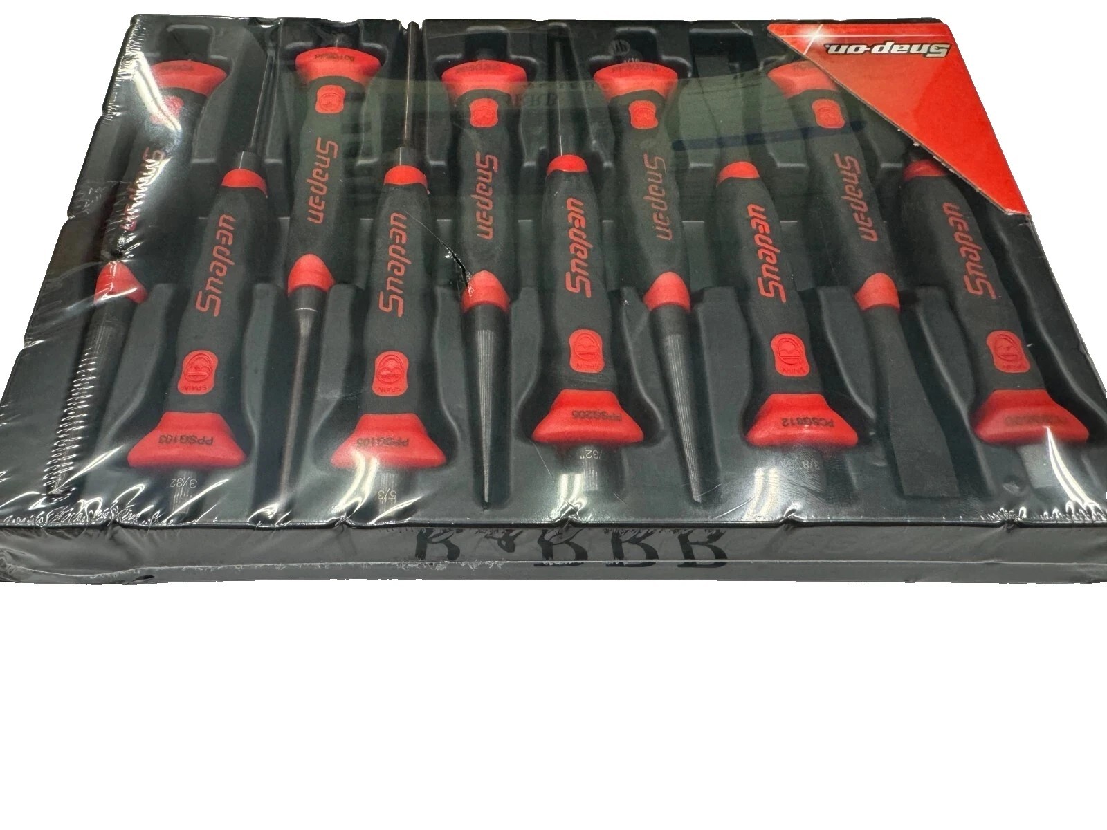 New Snap-on™ 10-pc Red Soft Grip Punch & Chisel Set PPCSG710