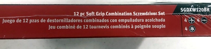 NEW Snap-on 12pc HI-VIZ Yellow Soft Grip Combo Screwdriver Torx Set SGDXW120BH