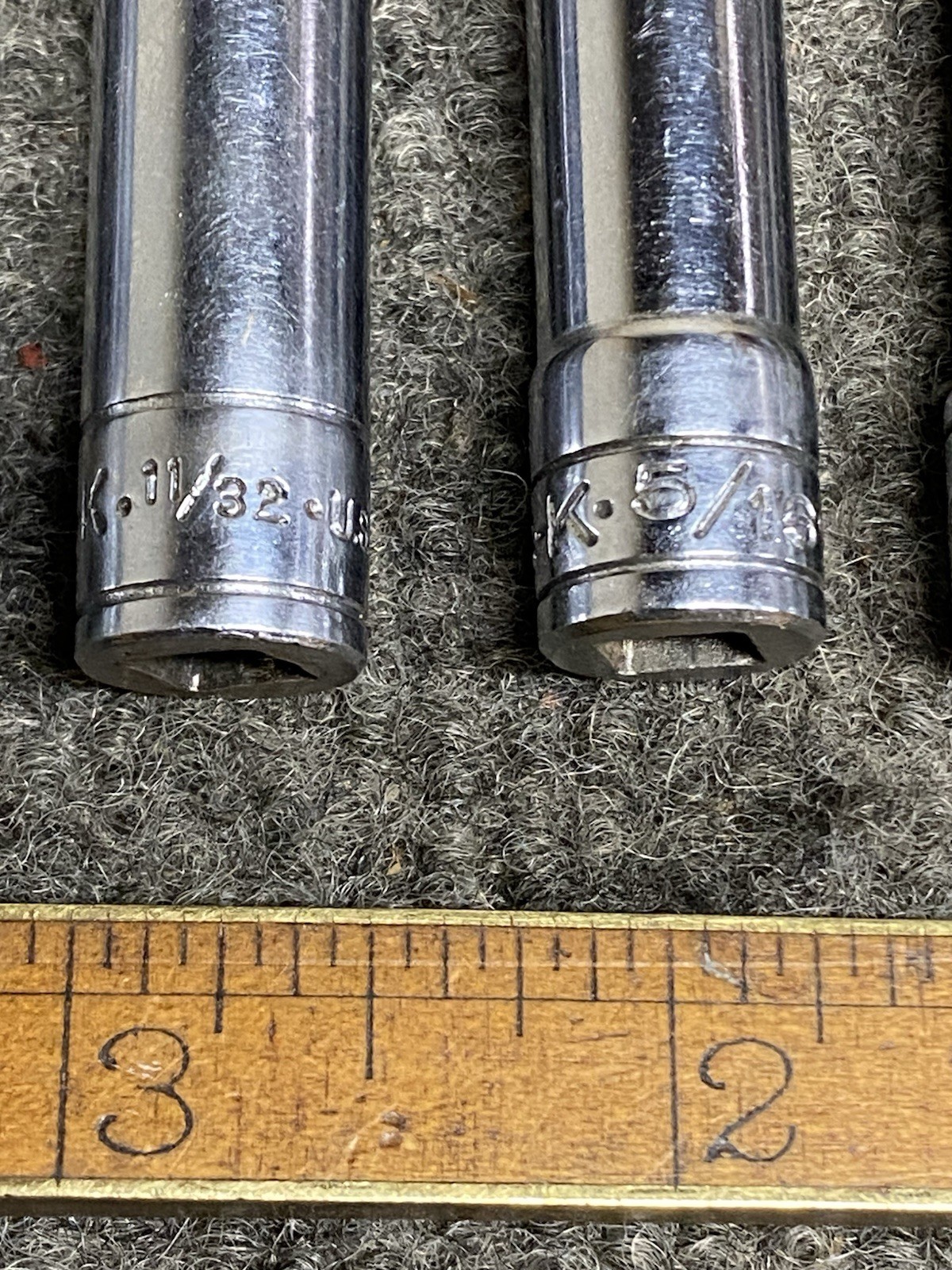 Vintage SK 1/4” Dr Deep Socket Set 5 Pc. 1/4” – 3/8” USA 6 Pt