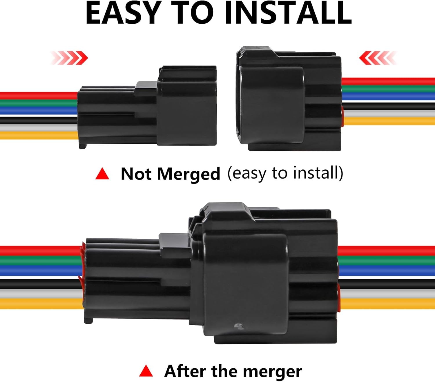 AITRIP 2PACK 6Pin Electrical connector, 6 pin waterproof connector with 6 Pin