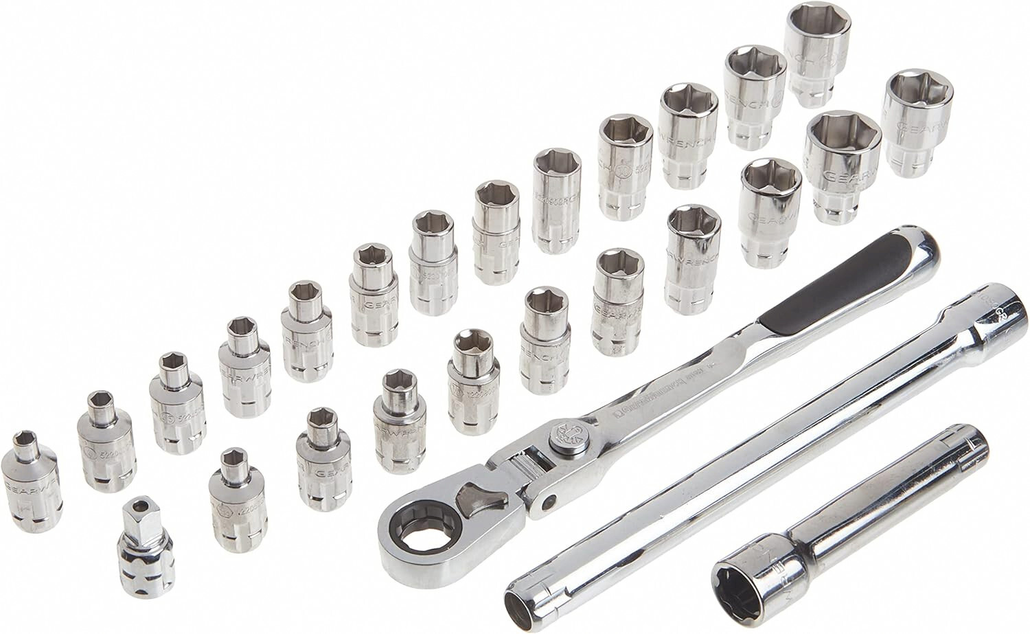 GEARWRENCH 27pc 1/4″ Pass-Thru 6pt SAE/Metric Socket Tool Set 891427