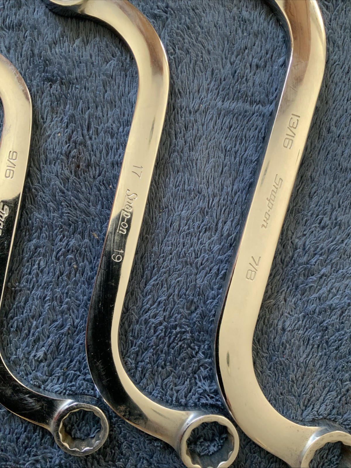 Snap On 3pc S Shaped Wrenches….1 Metric, 2 Are Sae…..see Pics For Sizes…..