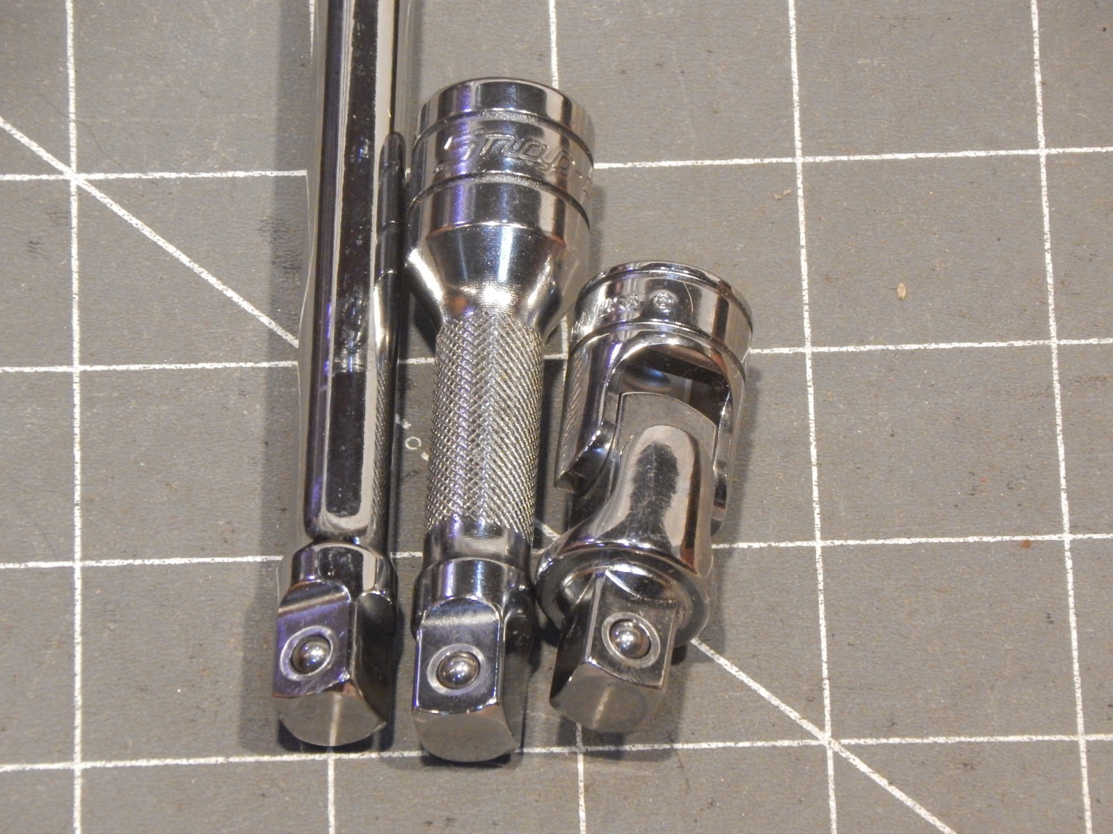 Snap On 3Pc 3/8 Drive Knurled Socket Extension Universal Set 8″ 3″ FU8A FXK8 Dr