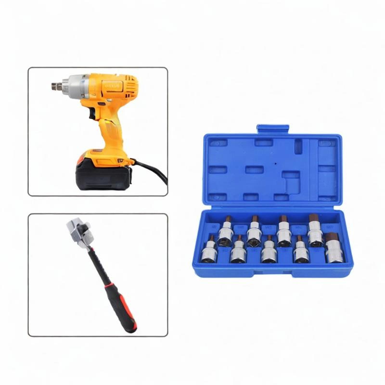 9Pcs 1/2 inch Hex Socket Set Parts Impact Socket Set for Machinery