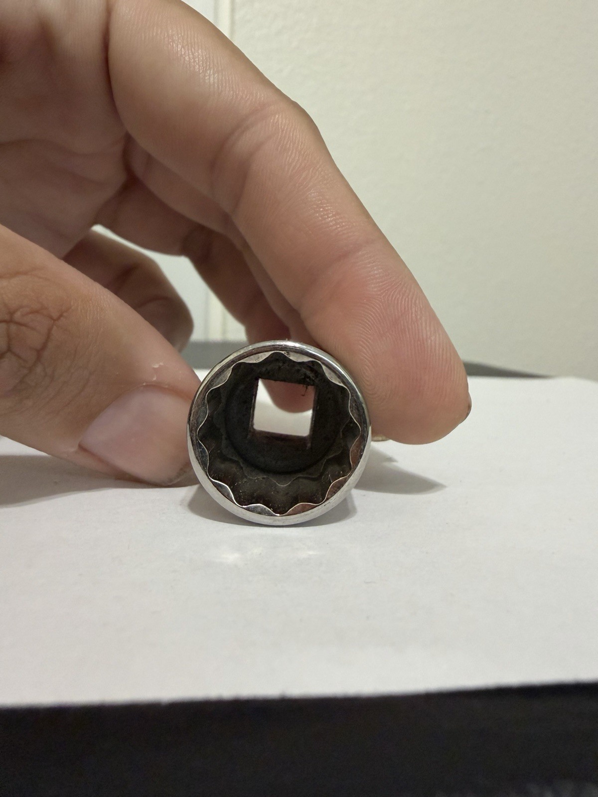 SNAP-ON FM17 3/8 Drive 12 Point Chrome Shallow 17mm Metric Socket