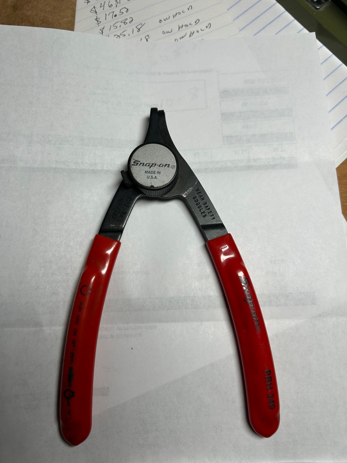 Snap On Tools PRH349 .070 90° Circlip Snap Ring Pliers Convertible FREE SHIPPING