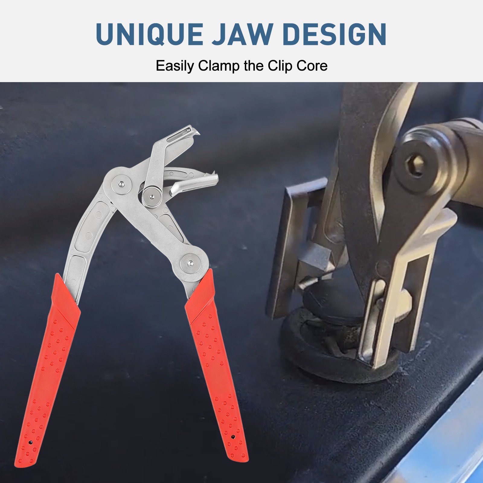 Car Clip Removal Pliers Steel Spring Loaded Fastener Remover Tool for Auto Trim