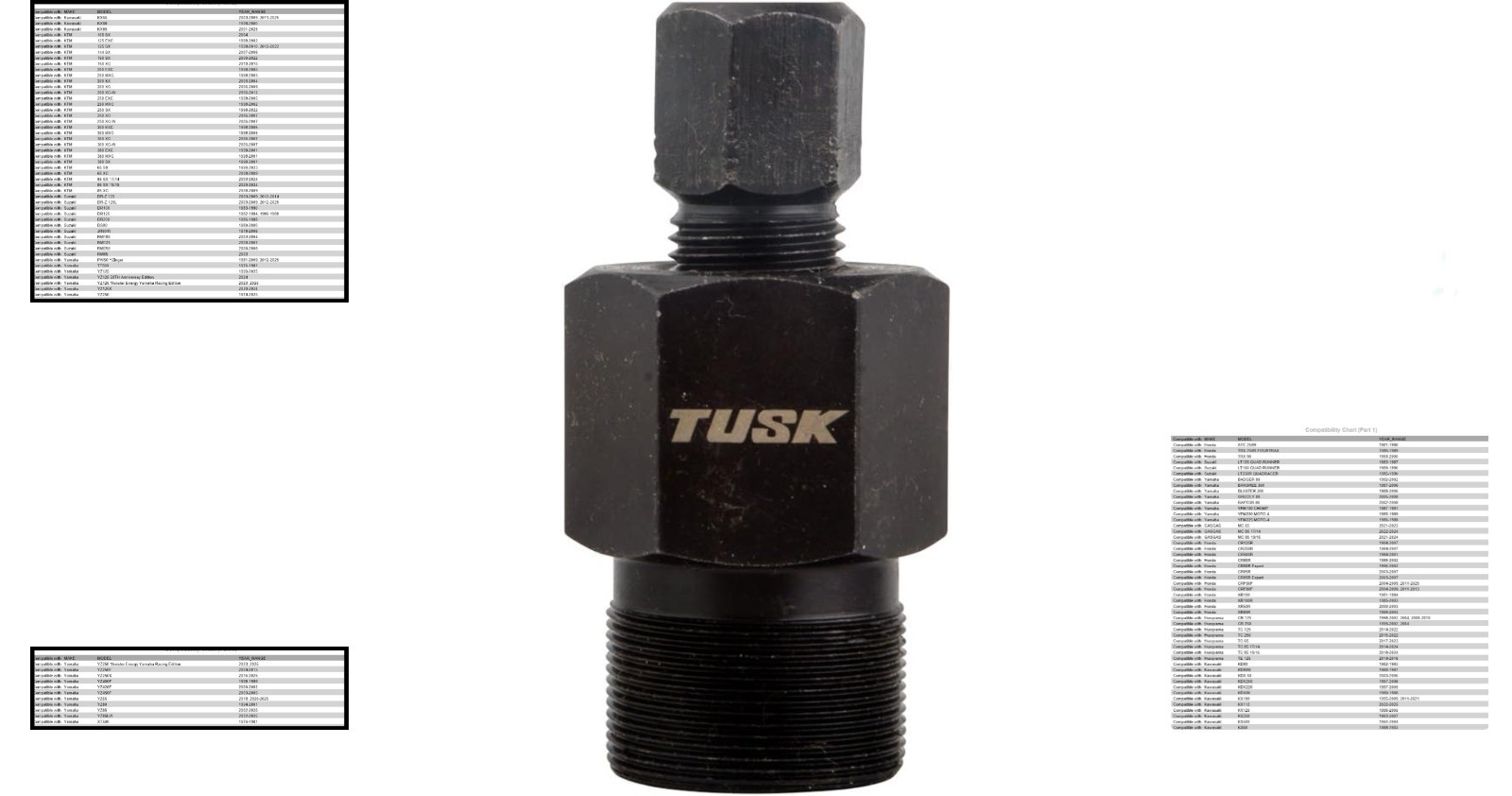 Tusk Flywheel Puller 27mm Compatible with Yamaha YZ250 1974-2026/YZ250X 2016-…