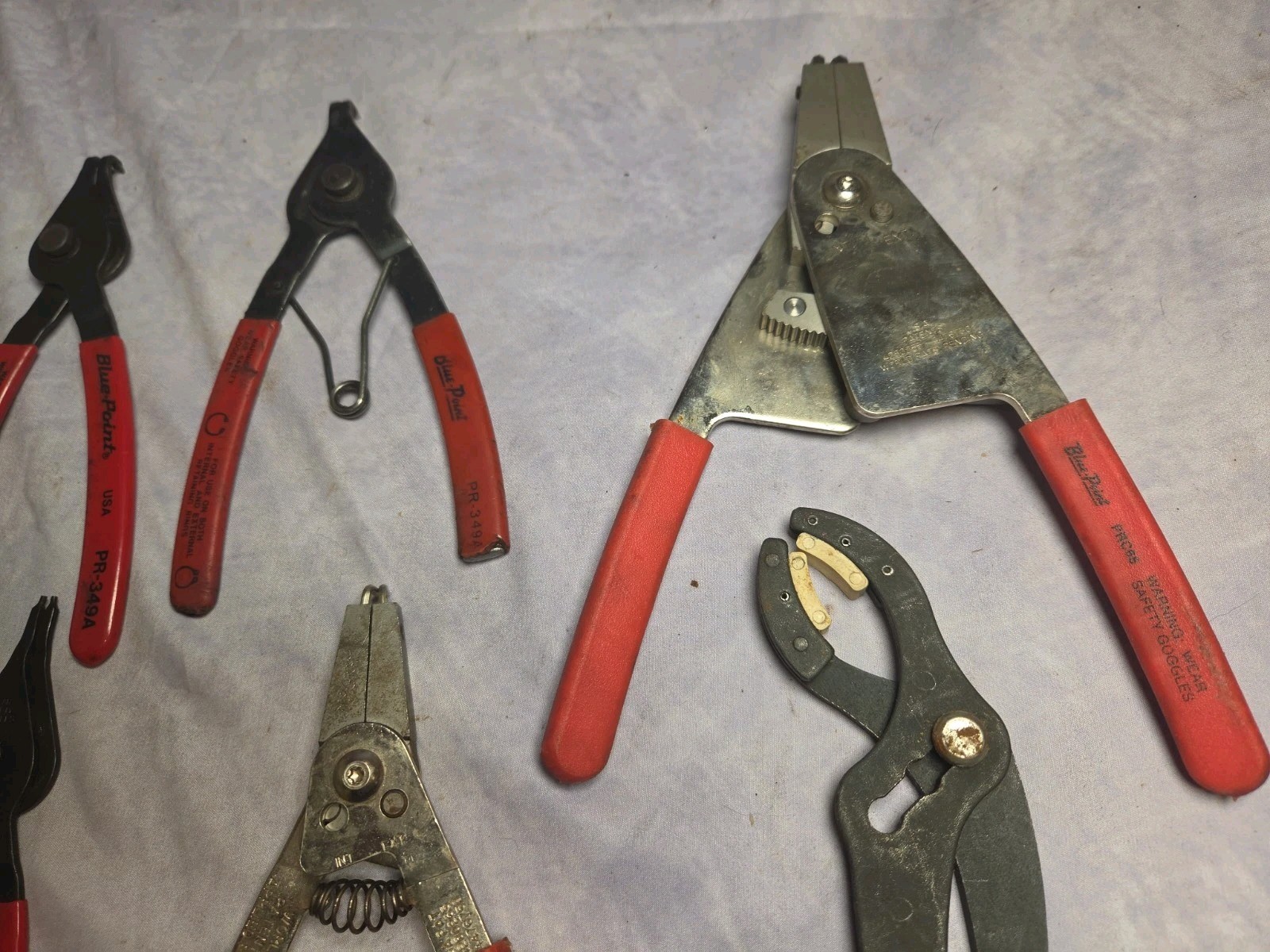 Blue Point pliers lot Of 7 PR-34A PR-349A (X3) PRC 36 PRC65 PWC50