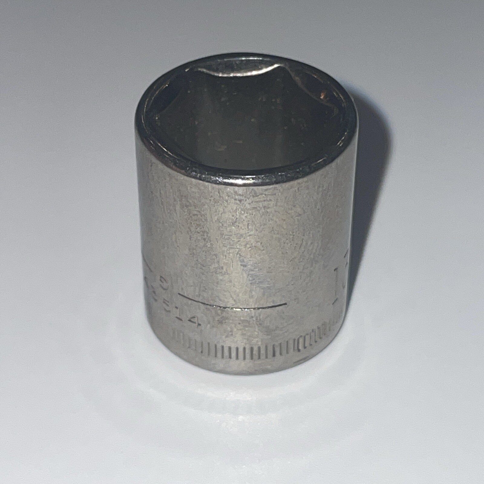 Vintage Craftsman USA 13mm 6 Point 1/4″ Drive Shallow Socket 43514, INV G Series