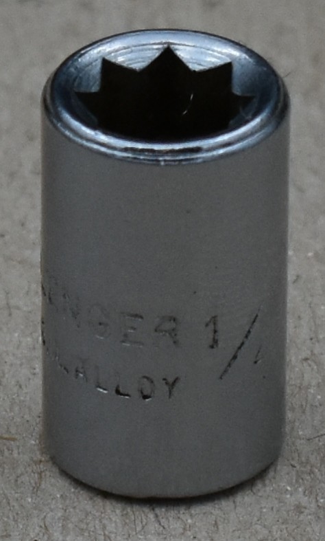 CHALLENGER (PROTO) 1008-S, 1/4″ SAE, 1/4″ DRIVE, 8-POINT, CHROME SOCKET