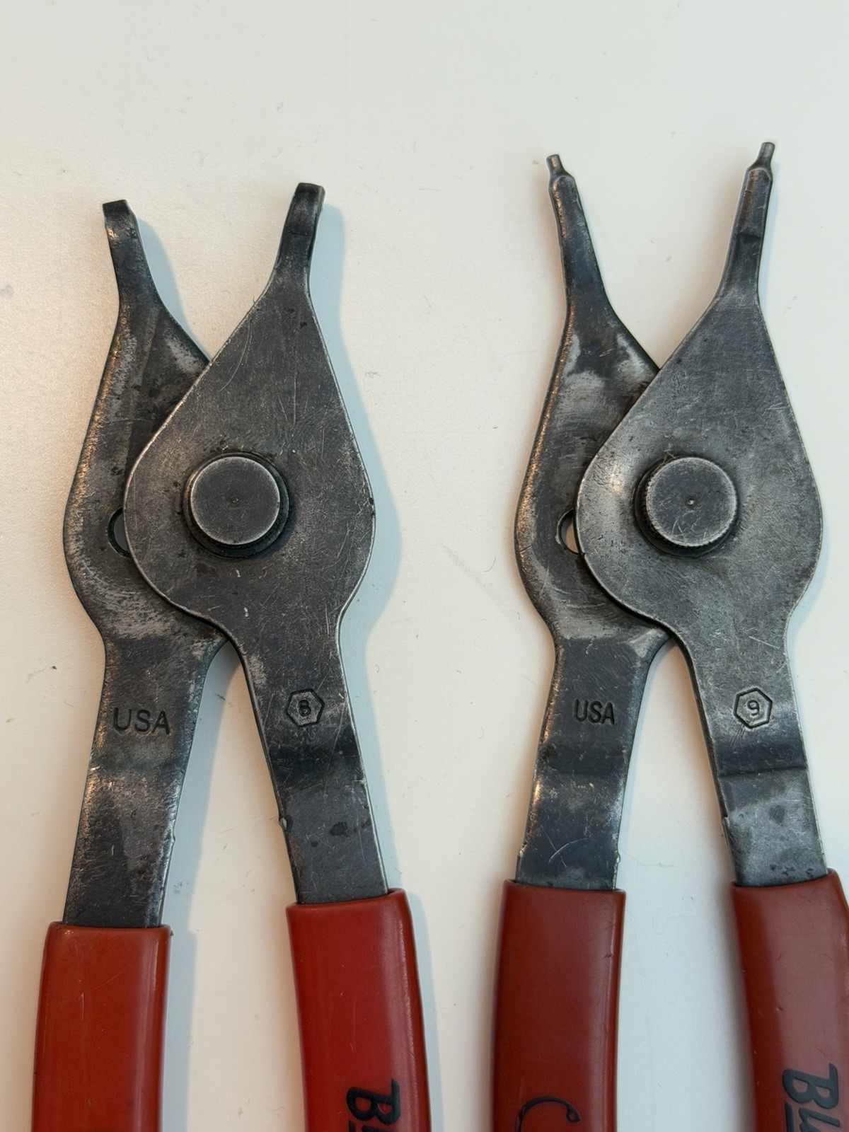 Blue Point Snap Ring Pliers Set of 4 PR 12A, PR 34A, PR 129A, PR 349A CLEAN