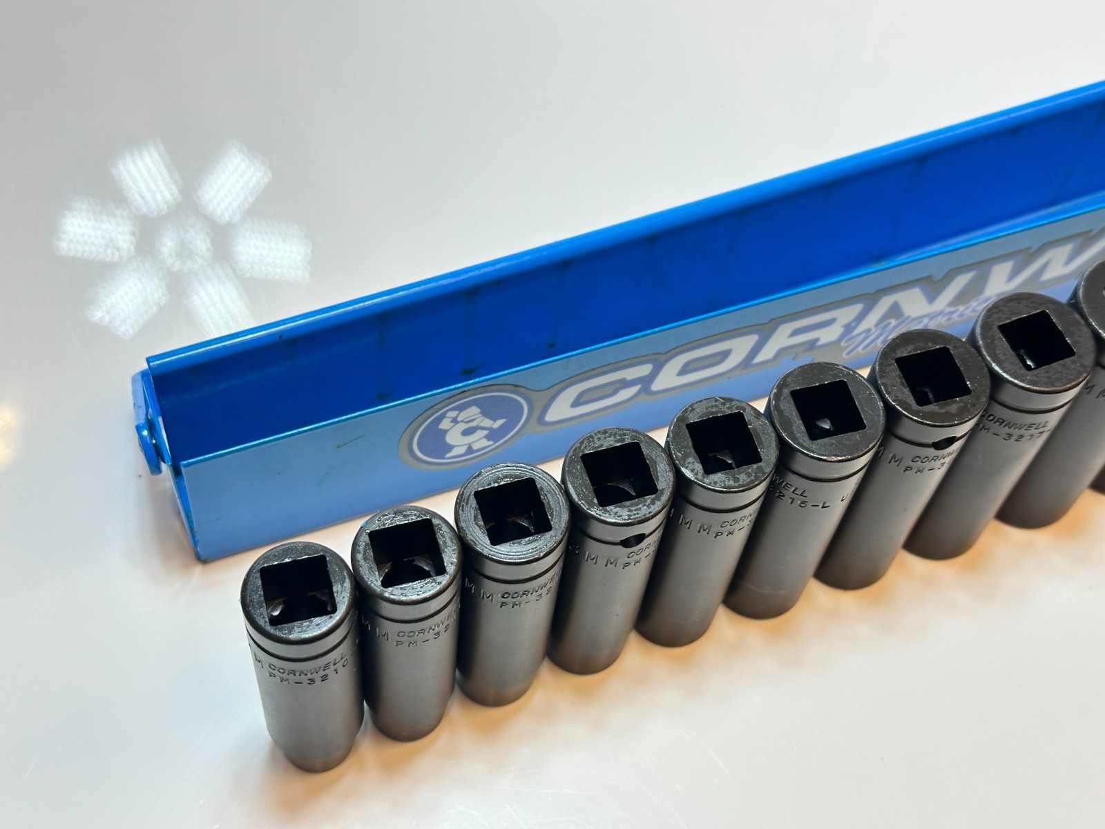 NOS Cornwell USA 14pc 1/2″ Drive Metric Deep Impact Socket Set, 10mm to 24mm NEW