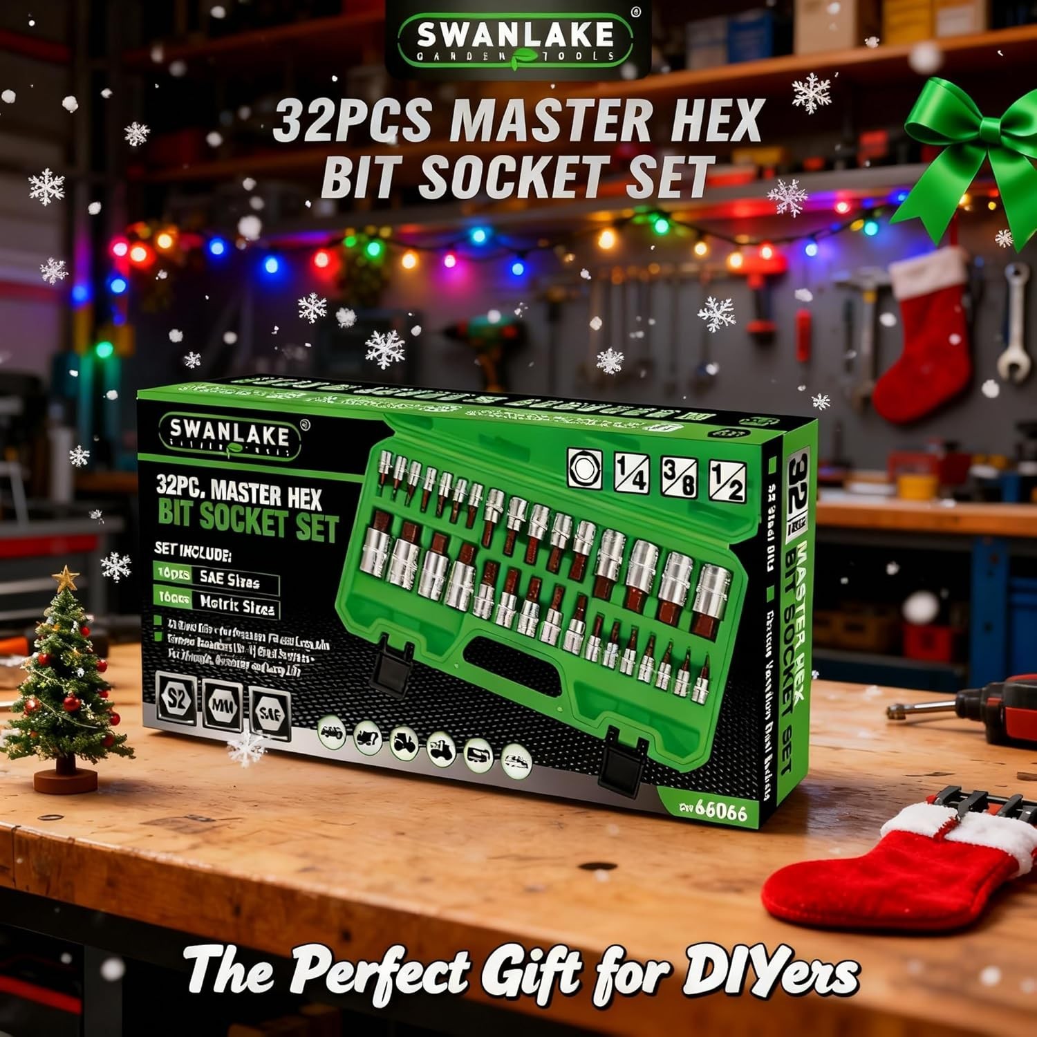 LEXIVON Master HEX Bit Socket Set, S2 Alloy Steel | Complete 32-Piece, S