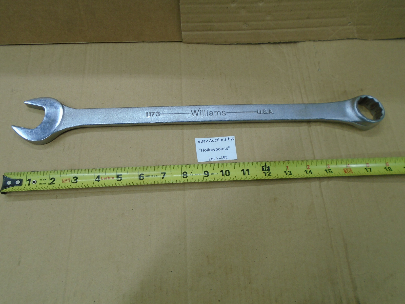 Williams No. 1173 Combination Wrench 1-1/4″ 12 Point 18-1/2″ Long F452