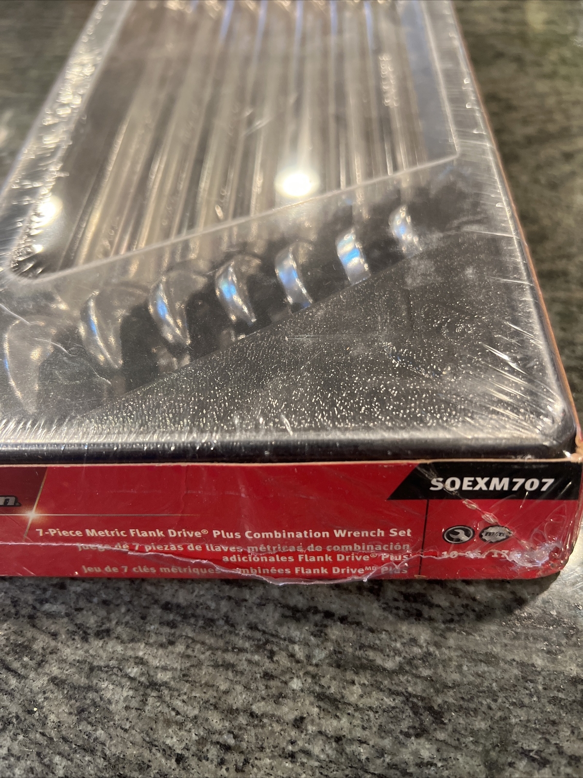 Snap-On soexm707 7 Pc flank drive plus metric wrench set 10-15,17mm sealed