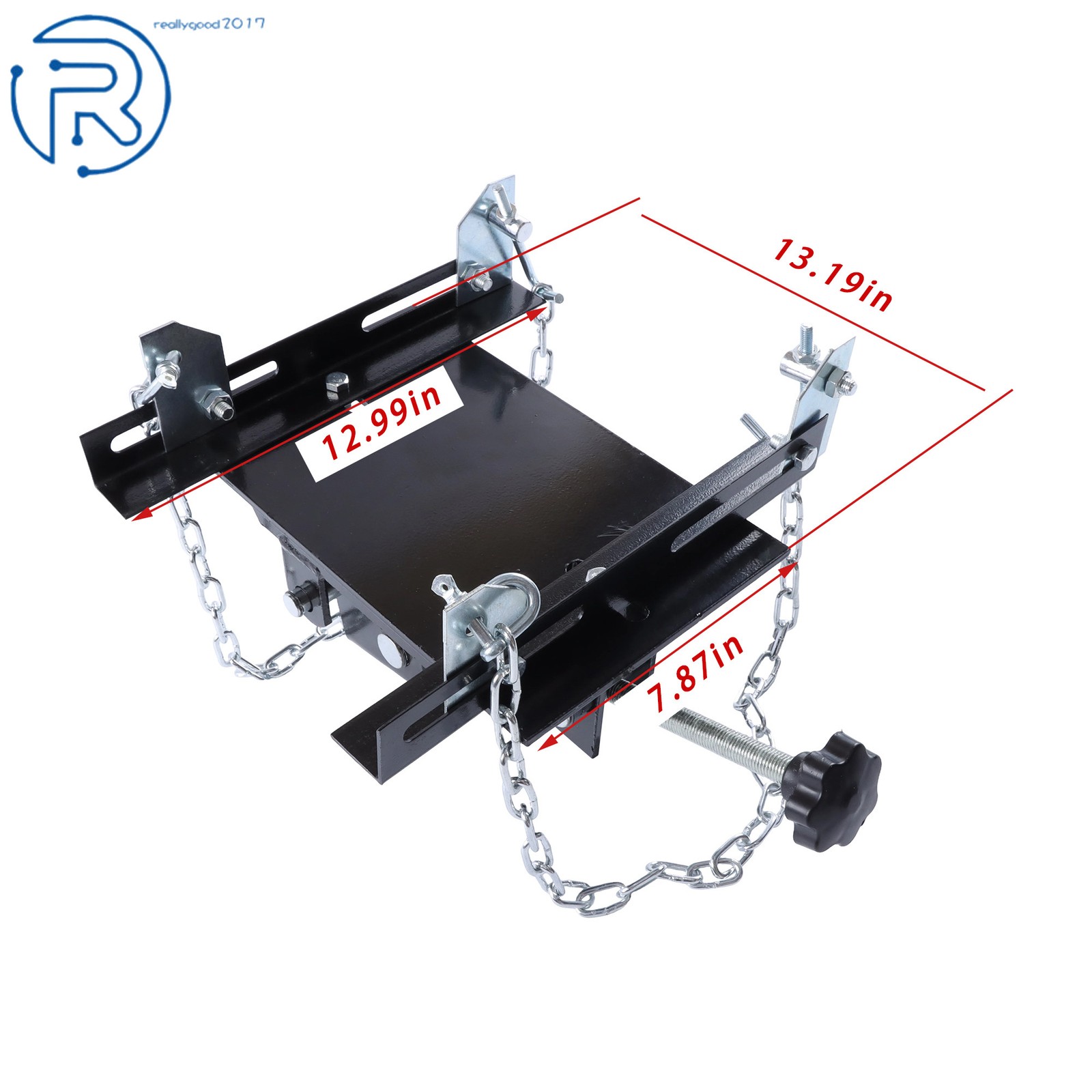Heavy Duty 1/2 Ton Transmission Jack Adapter Dual Chain for Floor Jack Repair