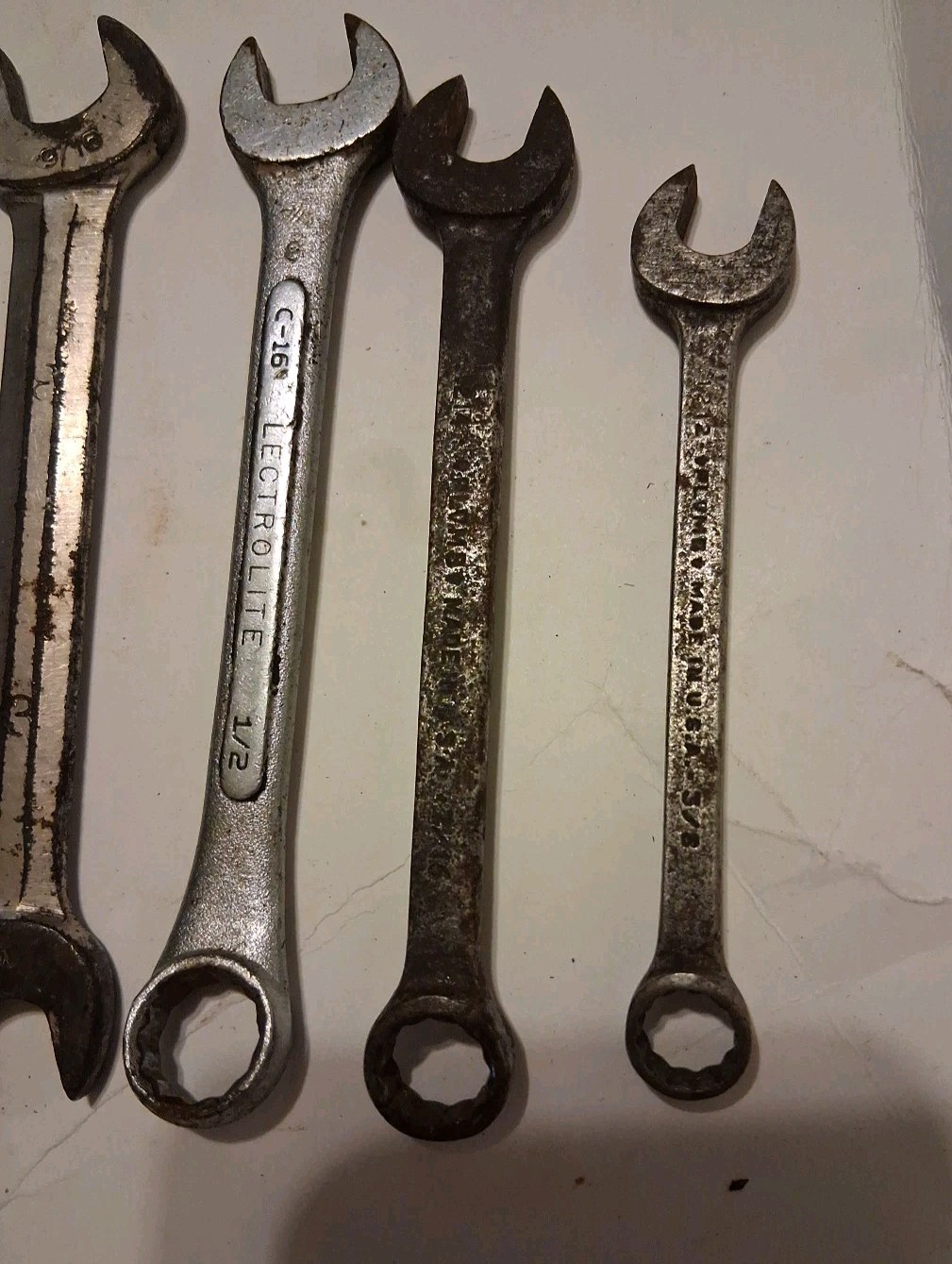 Wrenches. Lot Of 7. Multiple Sizes. Most Are Open End.