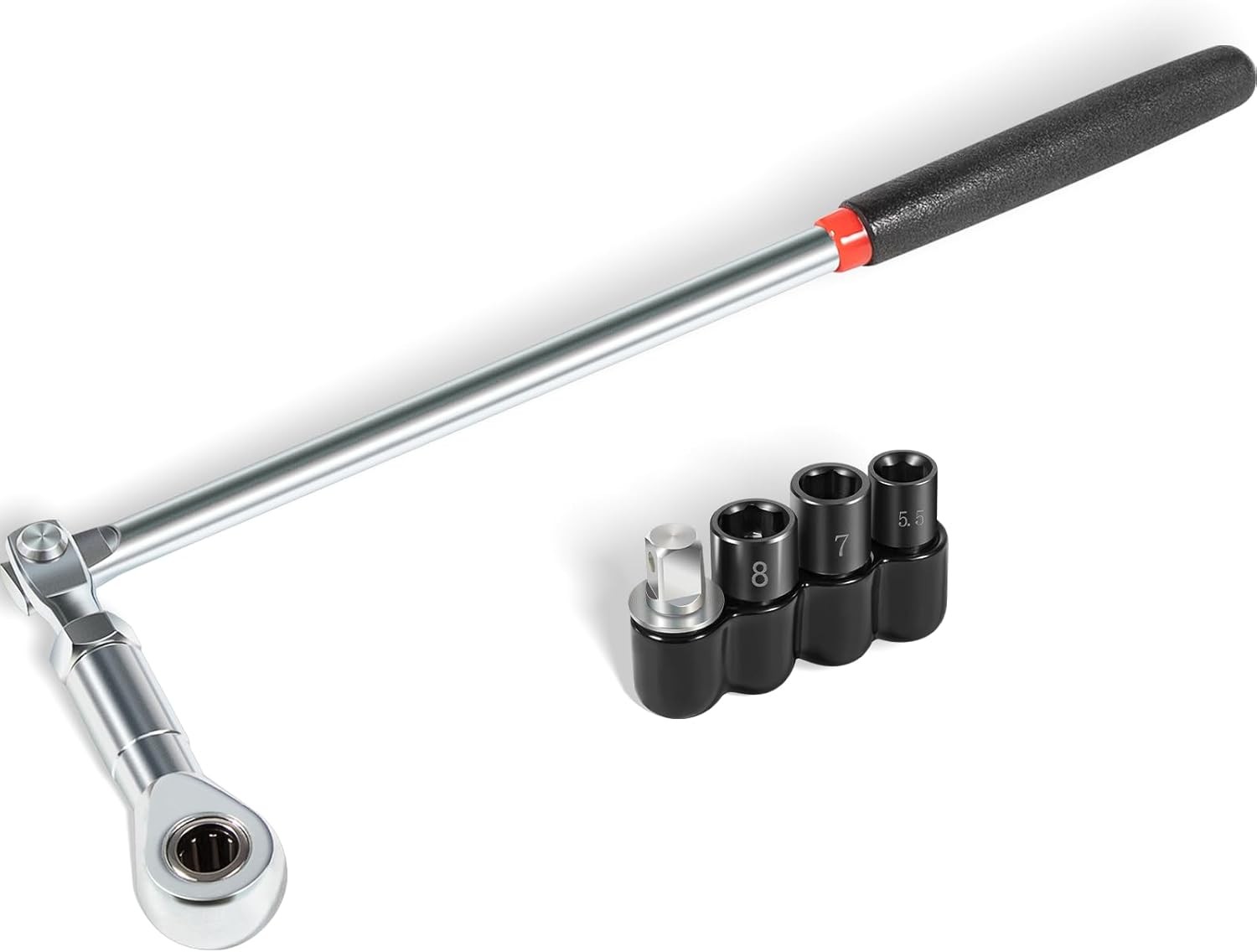 Actuator Motor Wrench Kit 64180 5.5mm 7mm 8mm Sockets 1/4″ Square Drive Adapter