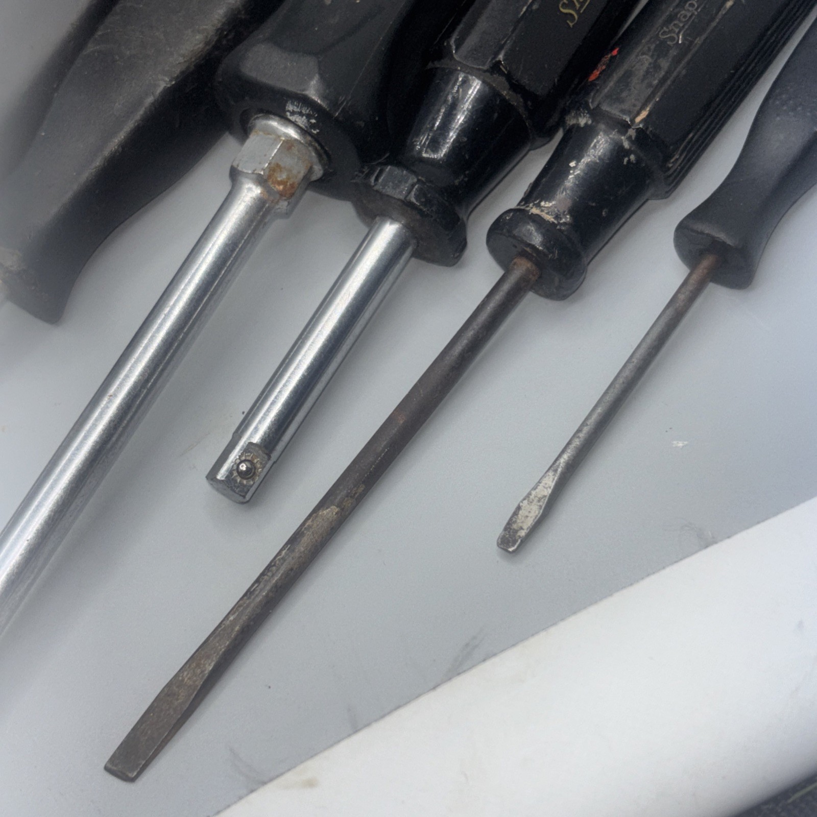 Vintage Snap-On & Chrome-Vanadium Screw & Socket Driver Lot Of 8, 4 Of Each Rare