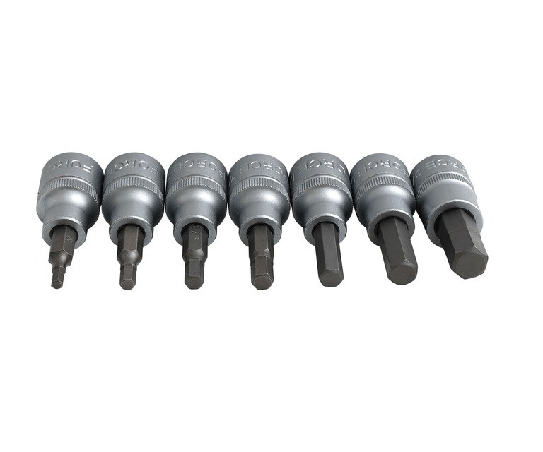 Force K3096 3/8″ Drive 9pc Imperial SAE Hex Allen Socket Bits Set 1/8″-1/2″