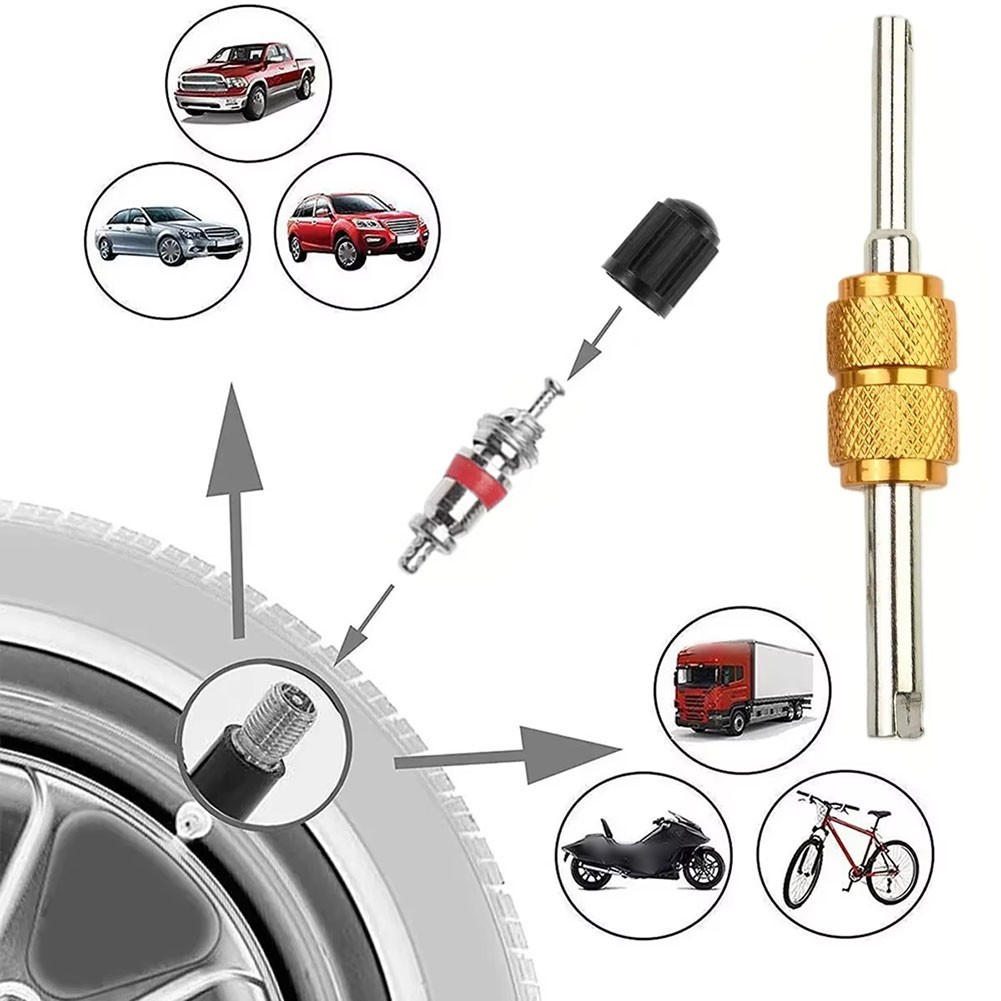 33 Piece Tire Valve Stem Core Remover Tool Kit with Steel Construction