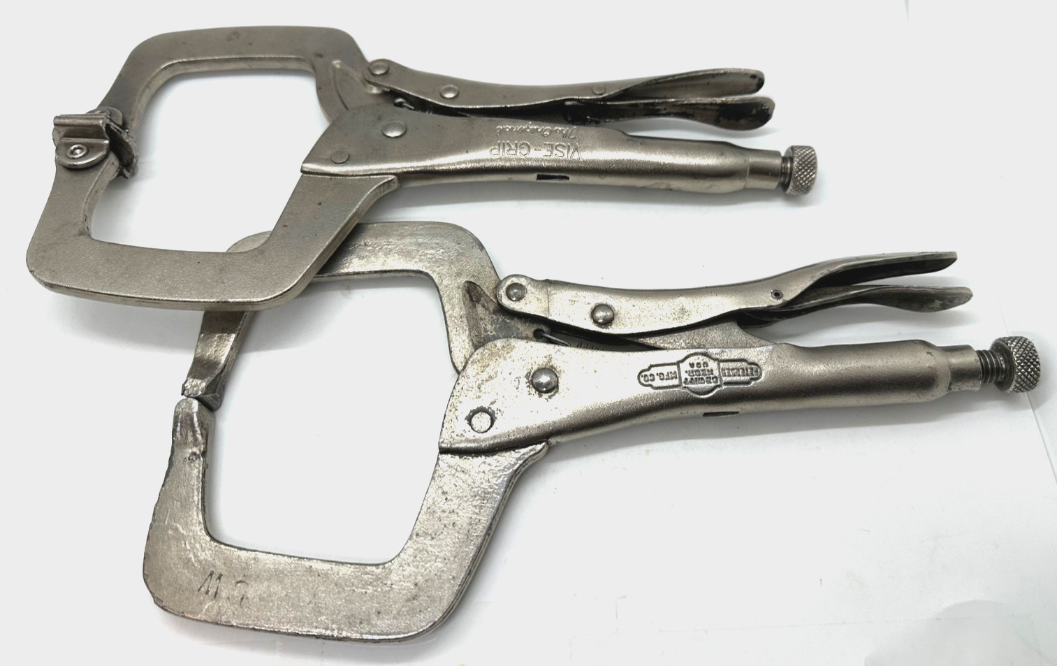Vise Grip 11″ Long Reach Swivel Fix Pad Locking Pliers Welding C Clamp Set Lot