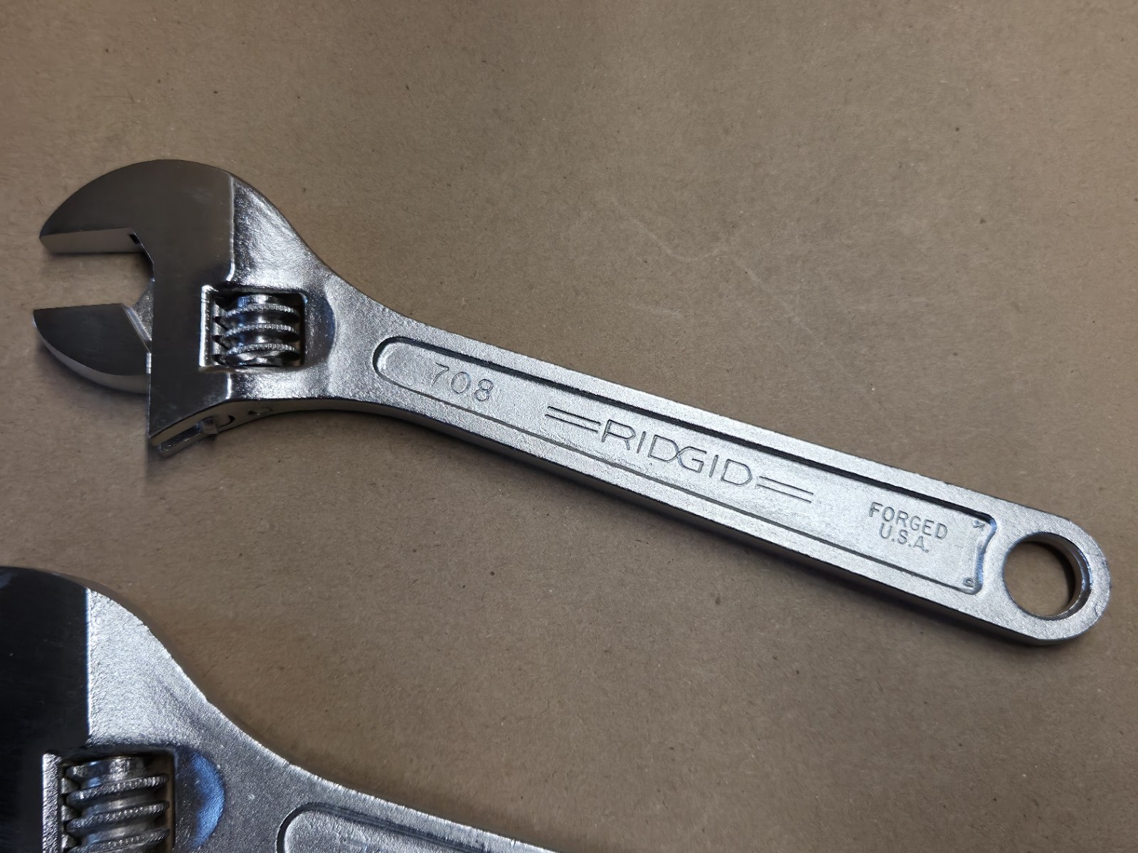 NOS USA Ridge Tool Co Ridgid 3 Pc Adjustable Wrench Set 8″ 10″ 12″ 708 710 712