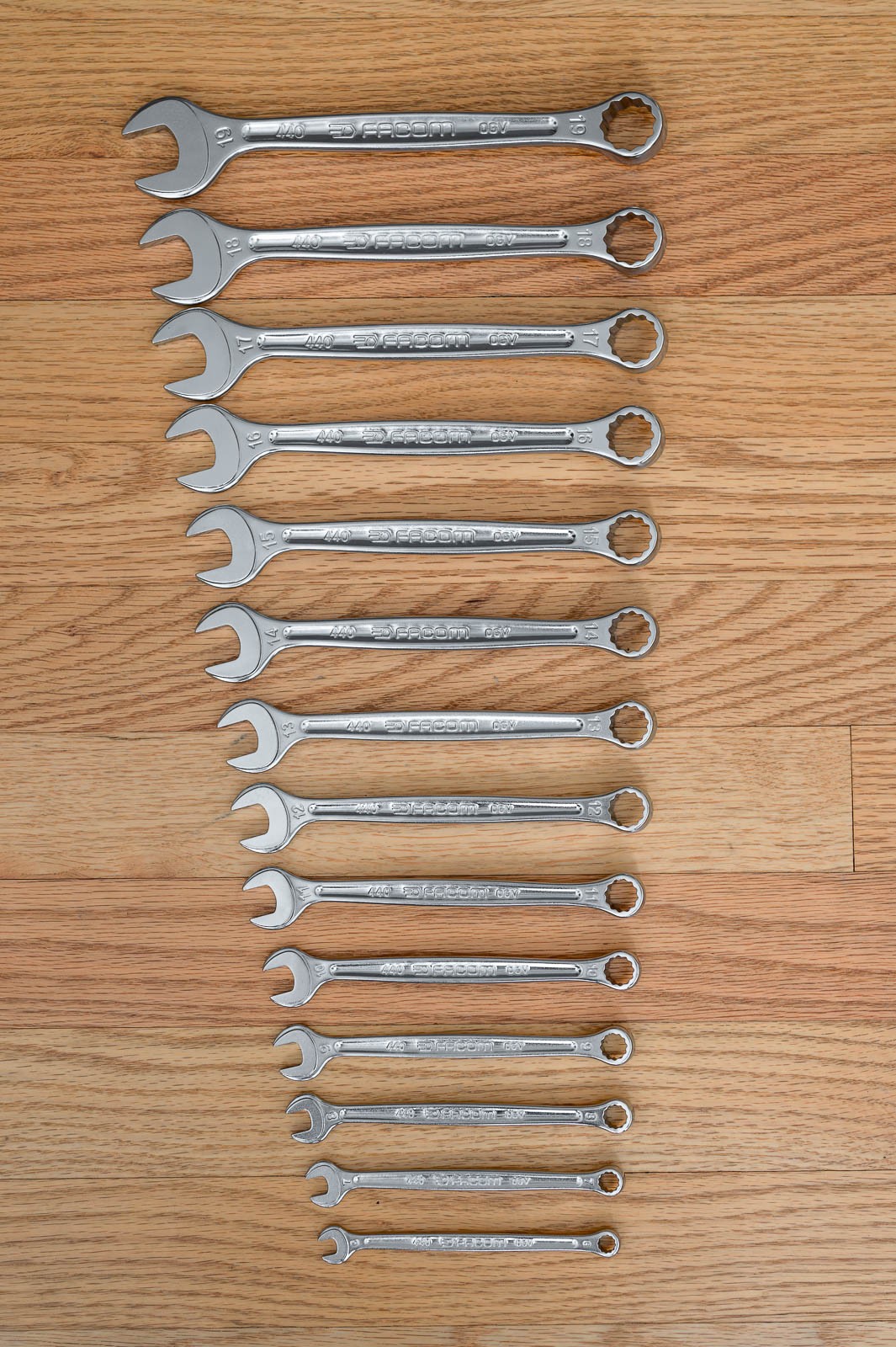 Facom 440 14 Piece Metric Combination Spanner Wrench Set 6mm-19mm
