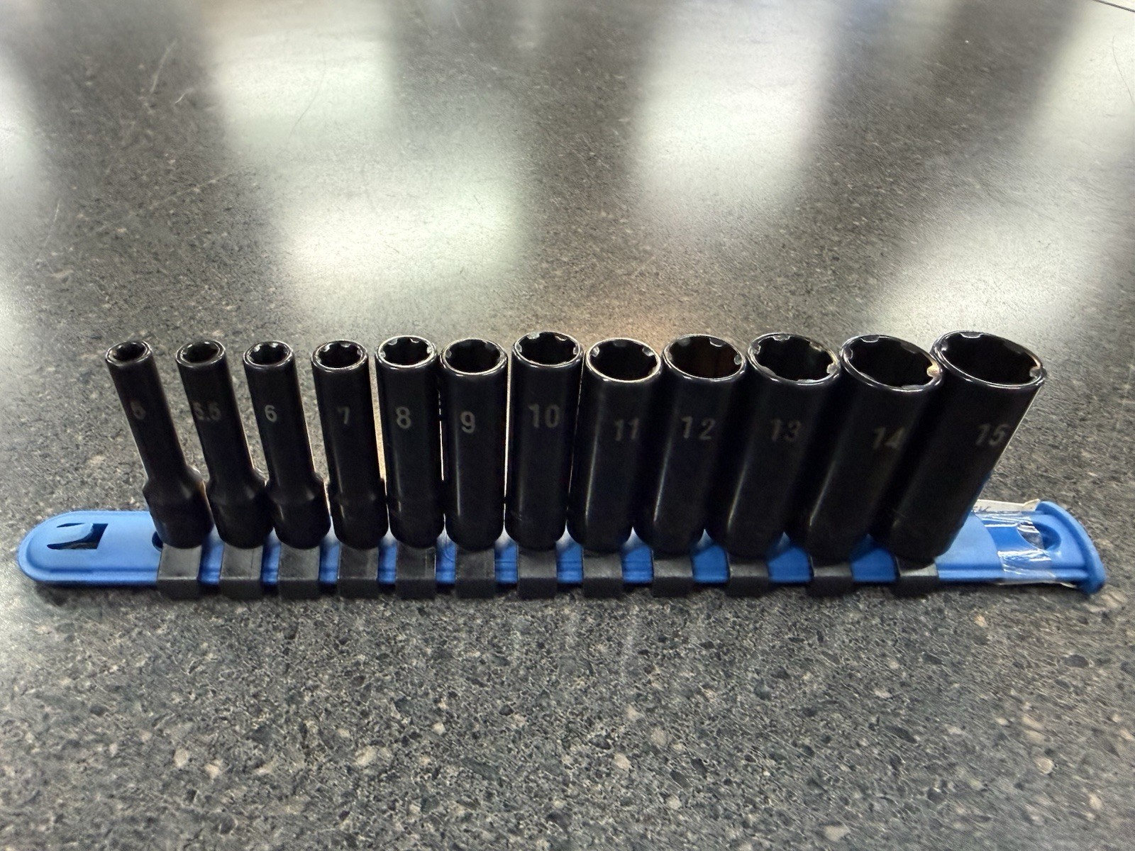 Matco Tools Non-Slip Deep 1/4″ Drive Impact Socket 12 Piece Set Metric 5-15mm