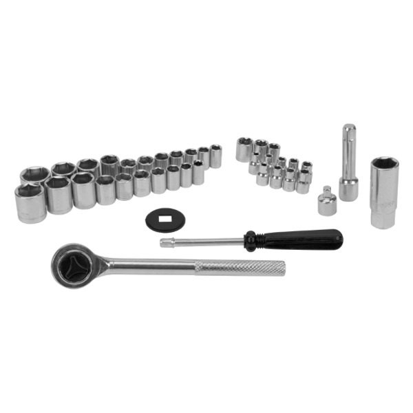 Performance Tool Mixed Drive Size SAE/Metric Ratchet & Socket Set, 40 Pieces