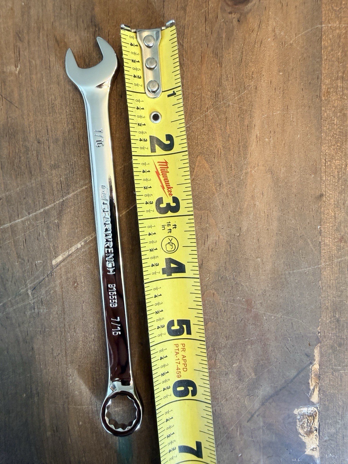 GEARWRENCH Combination Wrench Polished Chrome Open End & 12pt Box End- SAE Sizes